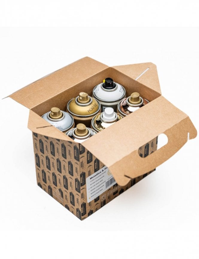 Spray Paint 400ml Box Set - Metallics & Primer