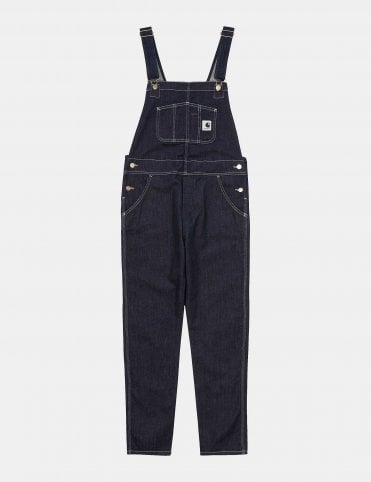 Carhartt WIP Women's Bib Overall - Blue Rinsed - Clothing from Fat